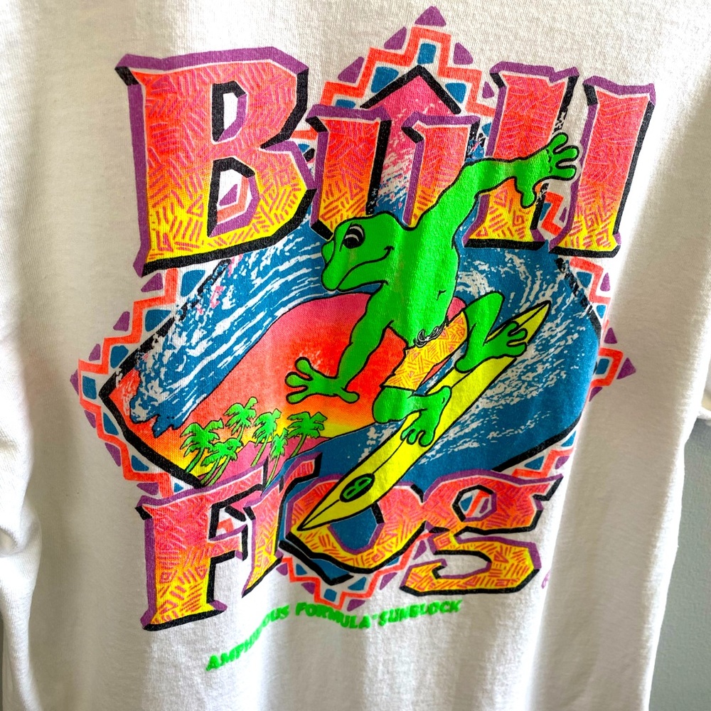 Awesome Vintage 90s Bullfrog Surf Graphic T-shirt Unisex screen print Tee